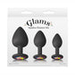 Glams Spades Trainer Kit Silicone Plugs 3pc - Black