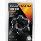 Stay Hard Thick Bead Cock Ring - Black
