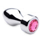 Booty Sparks Weighted Base Aluminum Plug Gem - Small - Pink
