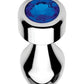Booty Sparks Weighted Base Aluminum Plug Gem - Small - Blue
