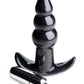 Frisky Bubbling Noir Ribbed Anal Plug - Black