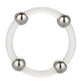 Steel Beaded Silicone Cock Ring - Large - Clear