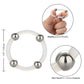 Steel Beaded Silicone Cock Ring - Large - Clear