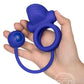 Silicone Rechargeable Dual Rockin Rim Enchancer Cock Ring - Purple