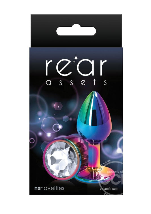 Rear Assets Multicolor Anal Plug - Small - Clear