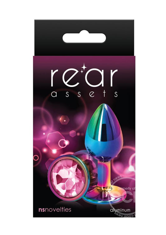Rear Assets Multicolor Anal Plug - Small - Pink