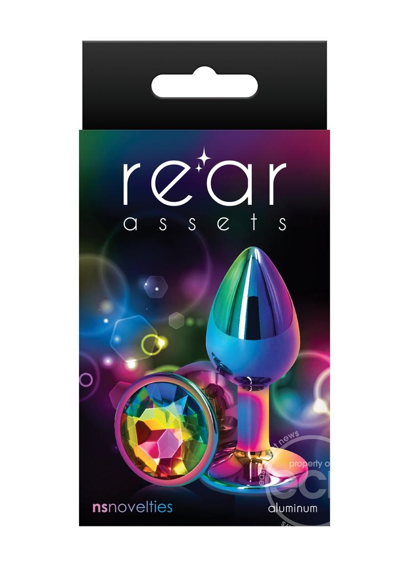 Rear Assets Multicolor Anal Plug - Small - Rainbow