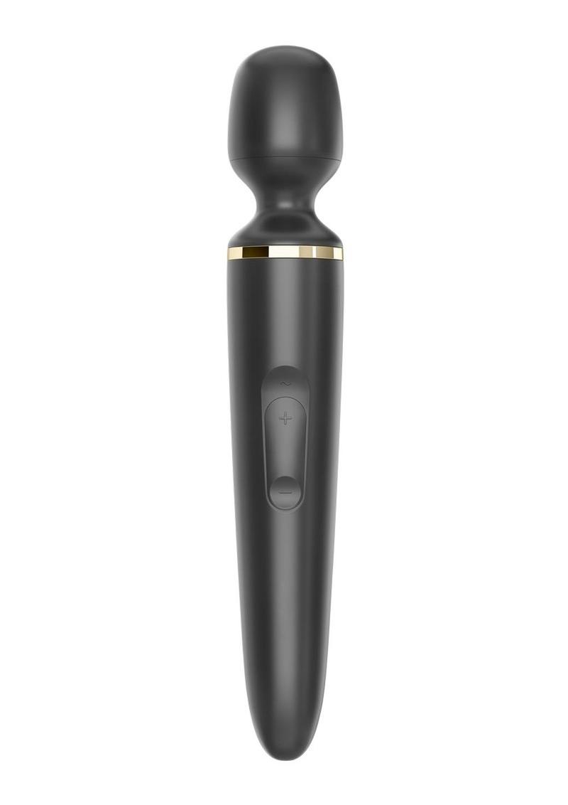 Satisfyer Wand-er Woman USB Rechargeable Silicone Massager 13in - Black/Gold