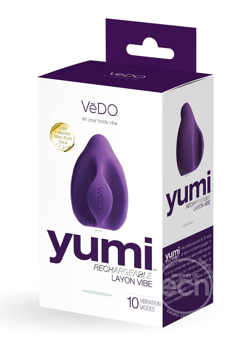 VeDO Yumi Rechargeable Silicone Layon Finger Vibrator - Deep Purple