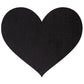 Satin and Lace Hearts Pasties - Black