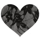 Satin and Lace Hearts Pasties - Black