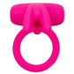 CalExotics Silicone Rechargeable Triple Clit Flicker Cock Ring - Pink