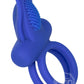 CalExotics Silicone Rechargeable Dual Pleasure Enhancer Cock Ring - Blue