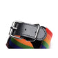 Kinky Pride Rainbow Bondage Set - Wrist/Ankle Cuffs & Collar with Leash