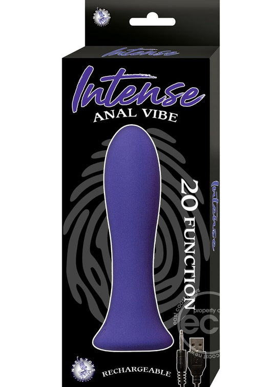 Intense Anal Vibe Silicone Rechargeable Vibrator - Purple