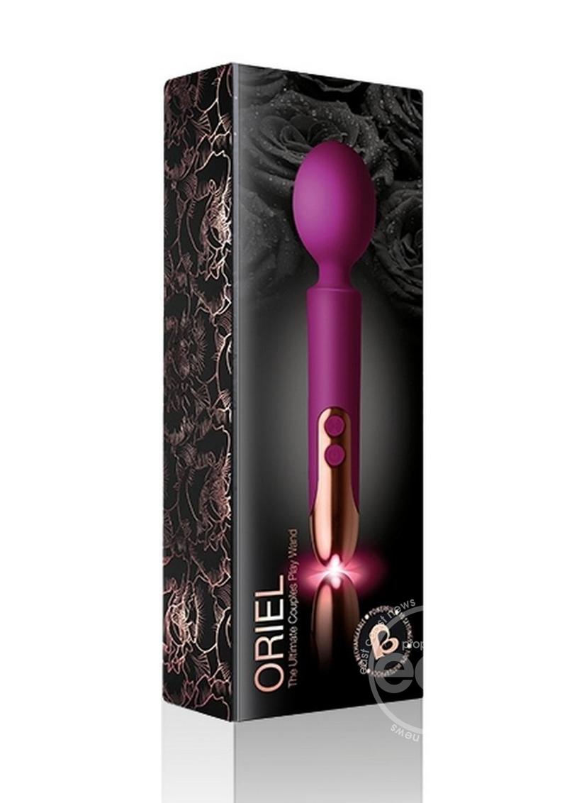 Oriel Silicone Rechargeable Wand Massager - Fuchsia