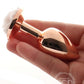 Rear Assets Rose Aluminum Anal Plug - Small - White/Rose Gold