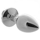 Rear Assets Rose Aluminum Anal Plug - Small - Black/Silver
