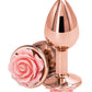 Rear Assets Rose Aluminum Anal Plug - Small - Pink/Rose Gold