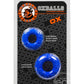 Oxballs Truckt Cock Ring (2 Pack) - Police Blue
