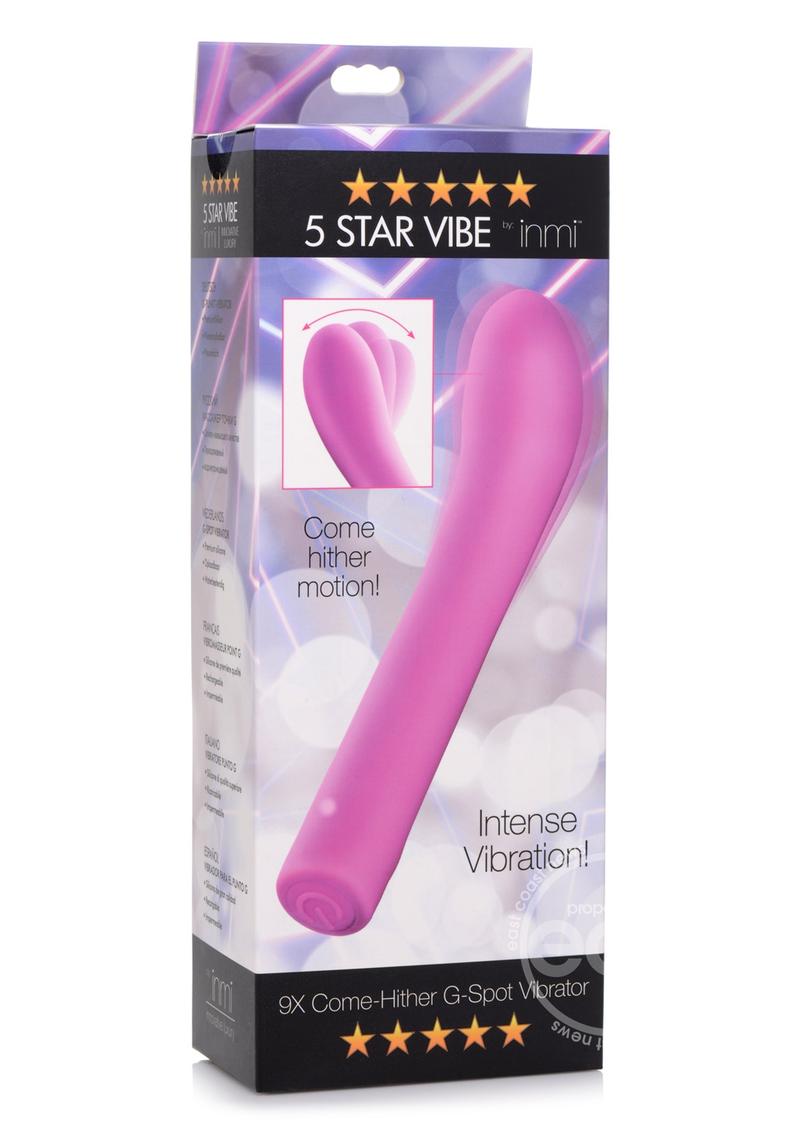 Inmi 5 Star Come Hither Silicone Rechargeable G-Spot Vibrator - Pink