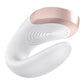 Satisfyer Double Love Silicone Rechargeable Dual Vibrator with Remote Control - White