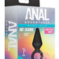 Anal Adventures Platinum Silicone Loop Plug - Small - Black