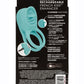 French Kiss Enhancer Silicone Rechargeable Cock Ring - Blue