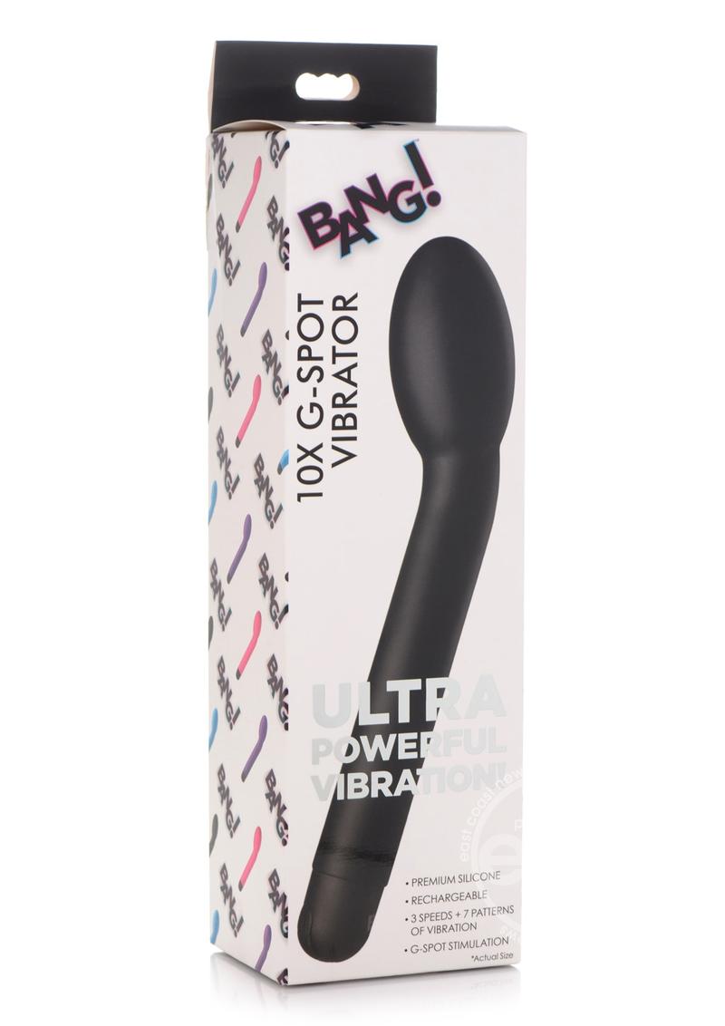 Bang! 10X Rechargeable Silicone G-Spot Vibrator - Black