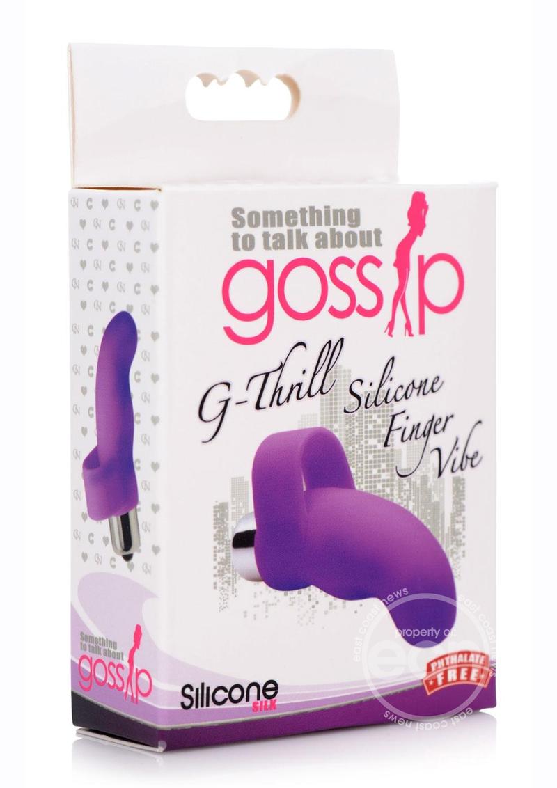 Gossip G-Thrill Silicone Finger Vibe with Full Size Bullet - Purple
