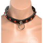 Strict Rhinestone Choker with O-Ring - Red