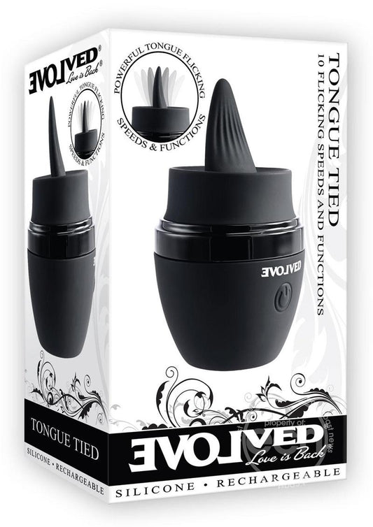Tongue Tied Rechargeable Silicone Clitoral Stimulator - Black