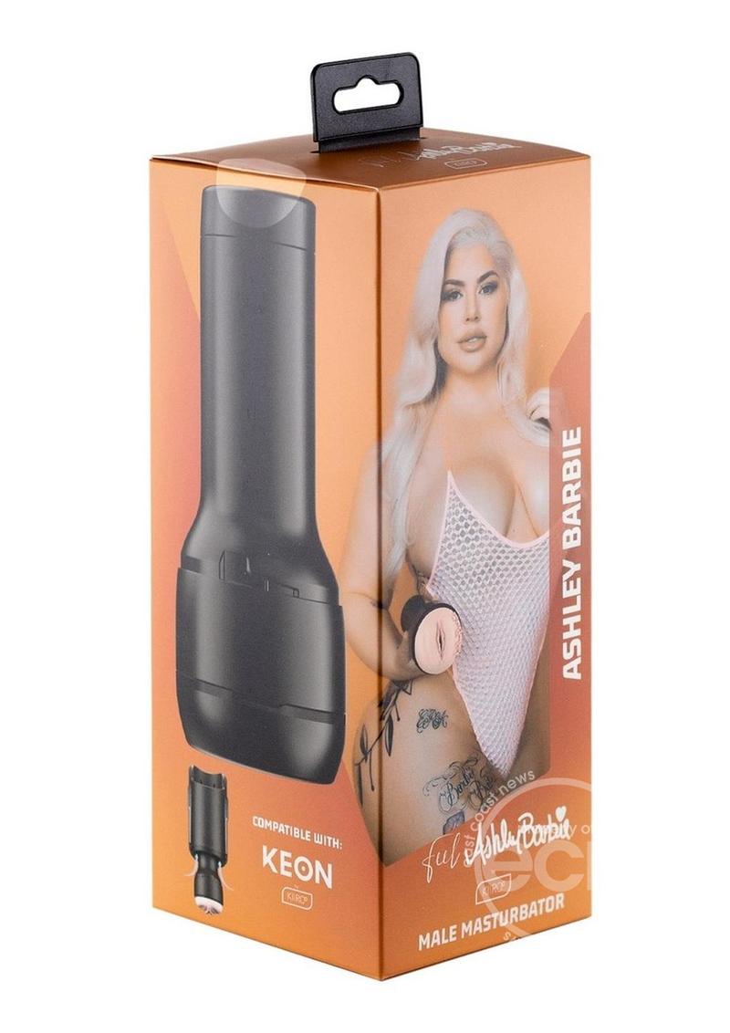 Kiiroo Feel Ashley Barbie Stroker Interactive Masturbator - Pussy - Black/Vanilla