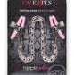 Nipple Play Crystal Chain Nipple Clamps - Pink