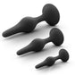 Anal Adventures Platinum Silicone Beginner Plug Kit - Black