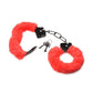 Master Series Cuffed in Fur Furry Handcuffs - Red