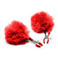 Charmed Pom Pom Nipple Clamps - Red