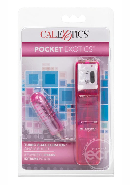 Pocket Exotics Turbo 8 Accelerator Single Bullet - Pink
